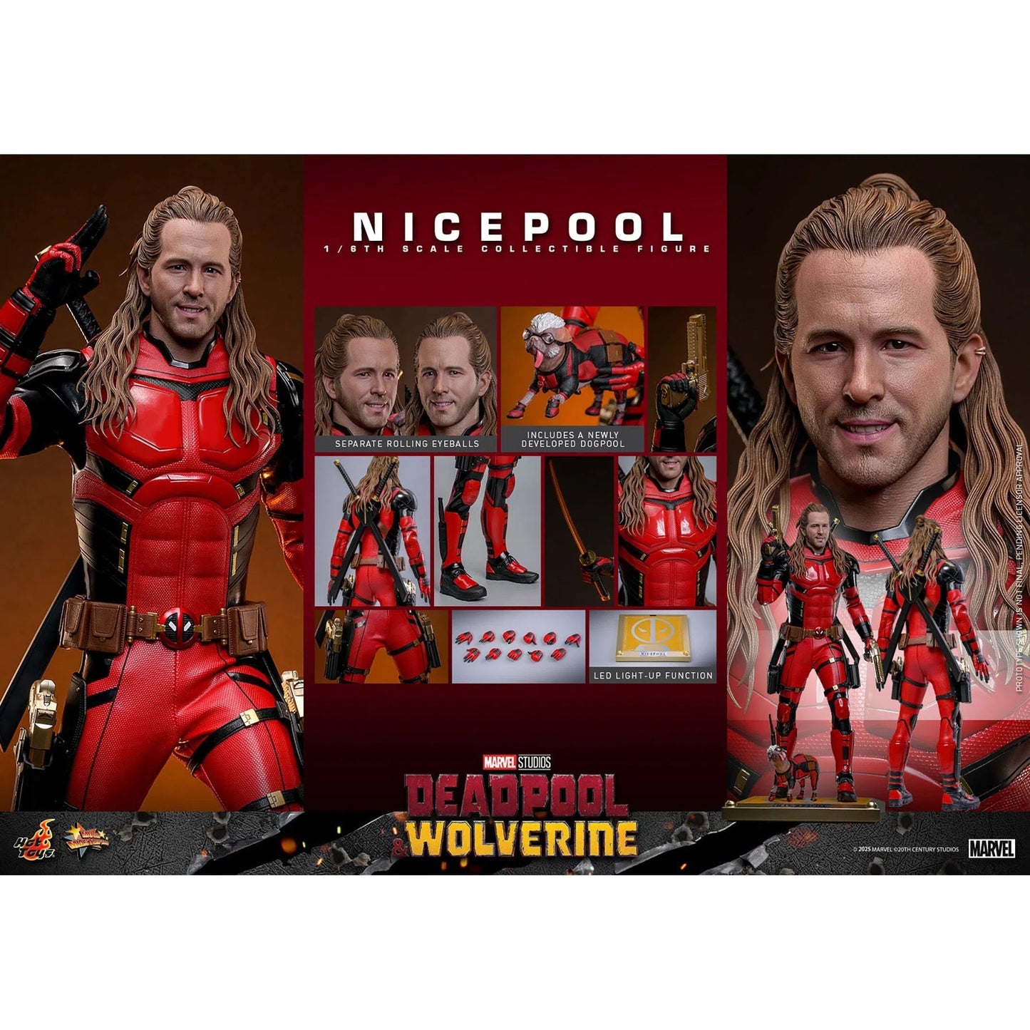 Deadpool & Wolverine:Nicepool: 1/6th - Hot Toys Action Figures