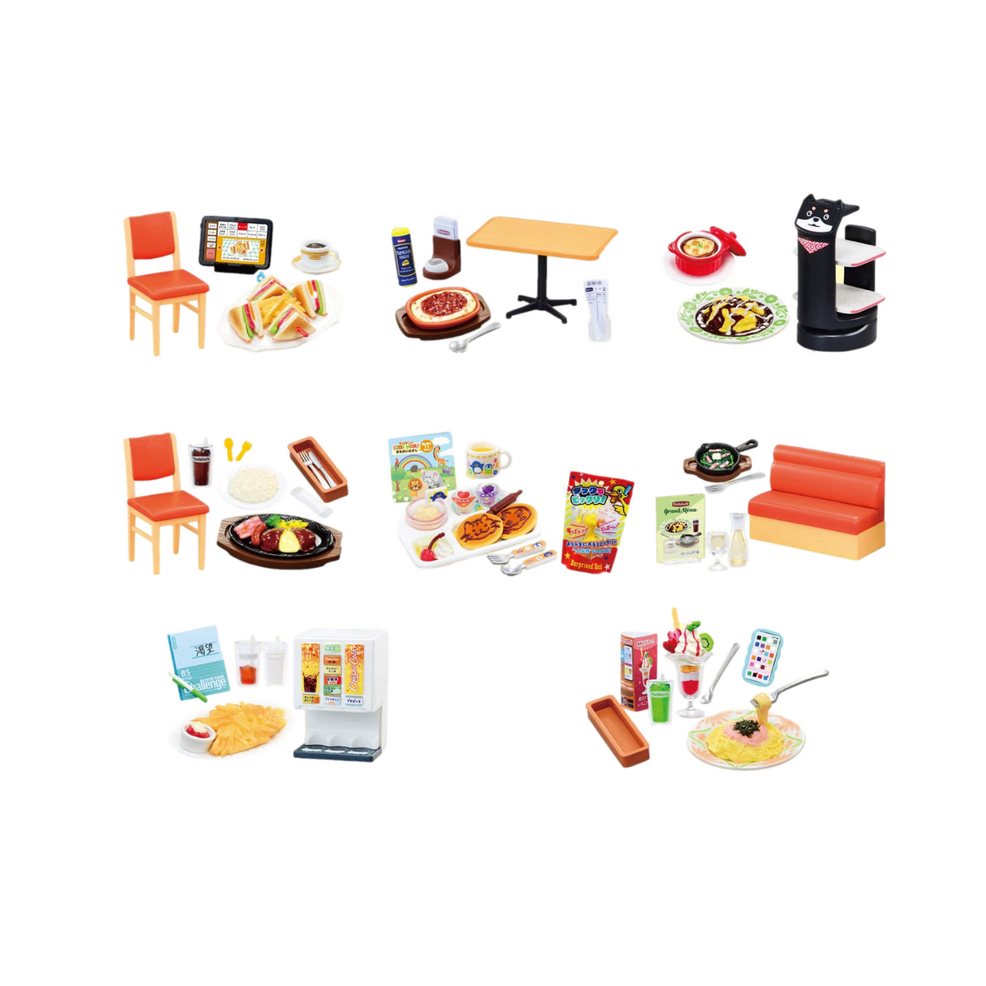 Delishers Restaurant Mini Figures Blind Box Display (8) - Re-Ment Blind Box