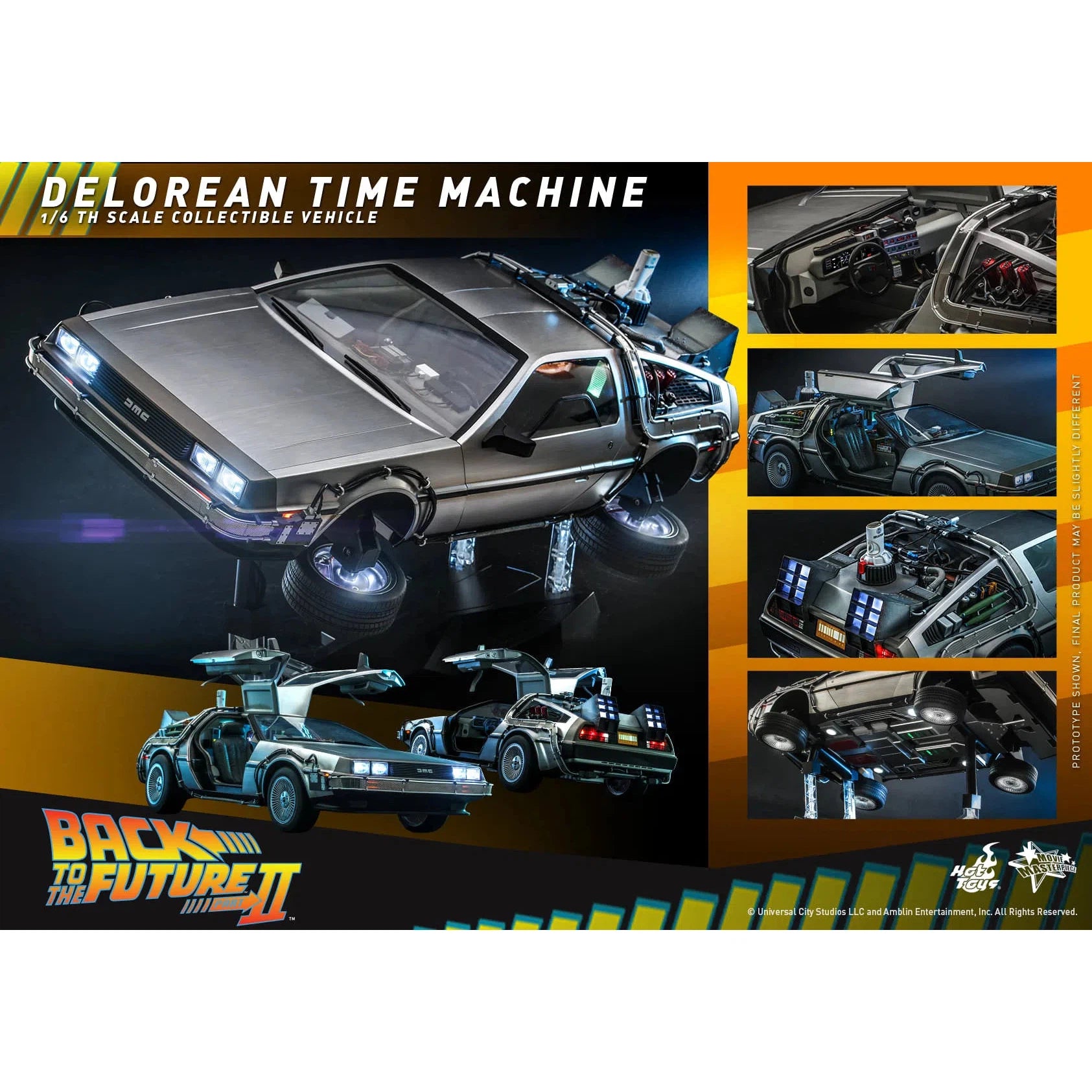 Delorean Time Machine: Back To The Future II: MMS636 Accessory Hot Toys