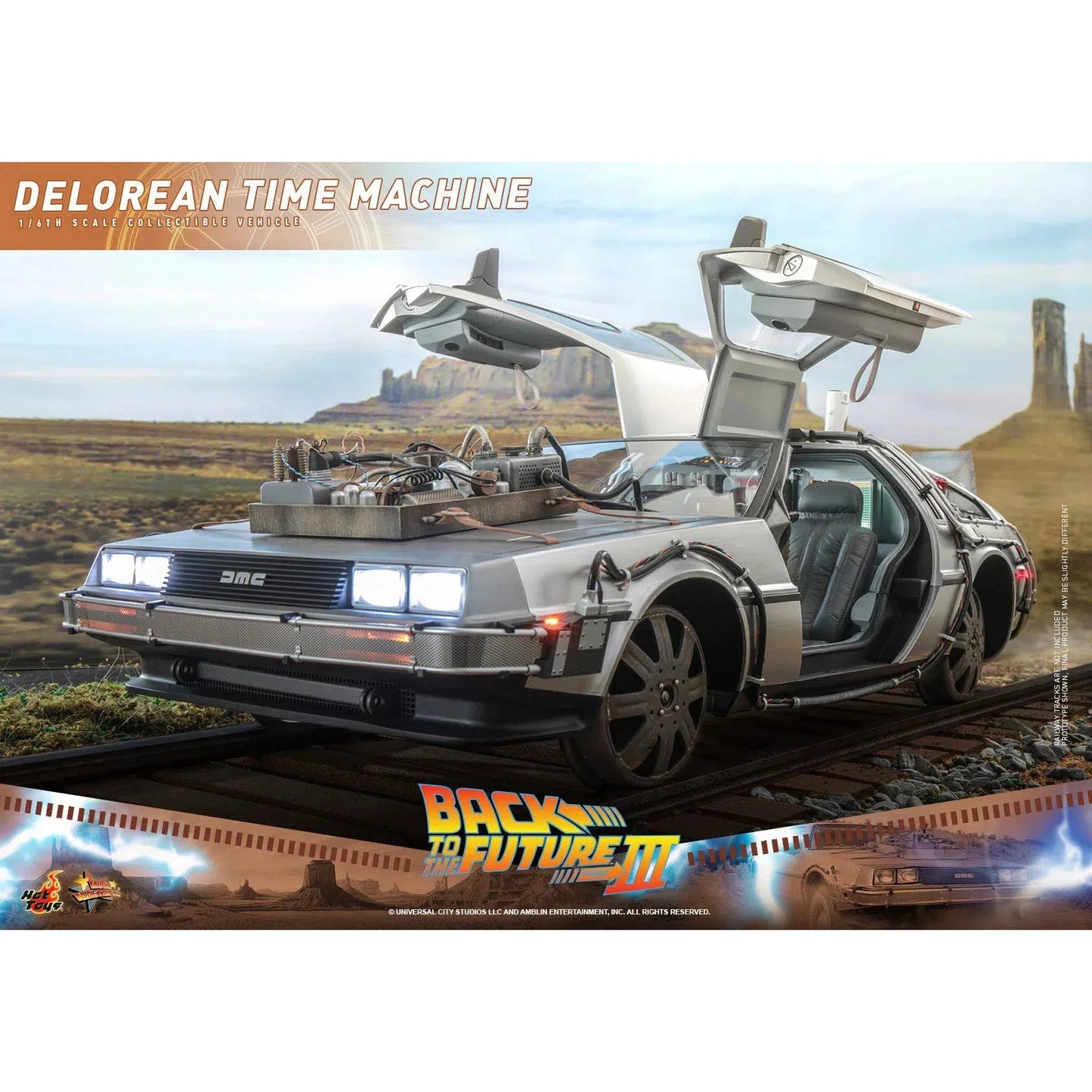 Delorean Time Machine: Back To The Future Part III: Hot Toys Hot Toys