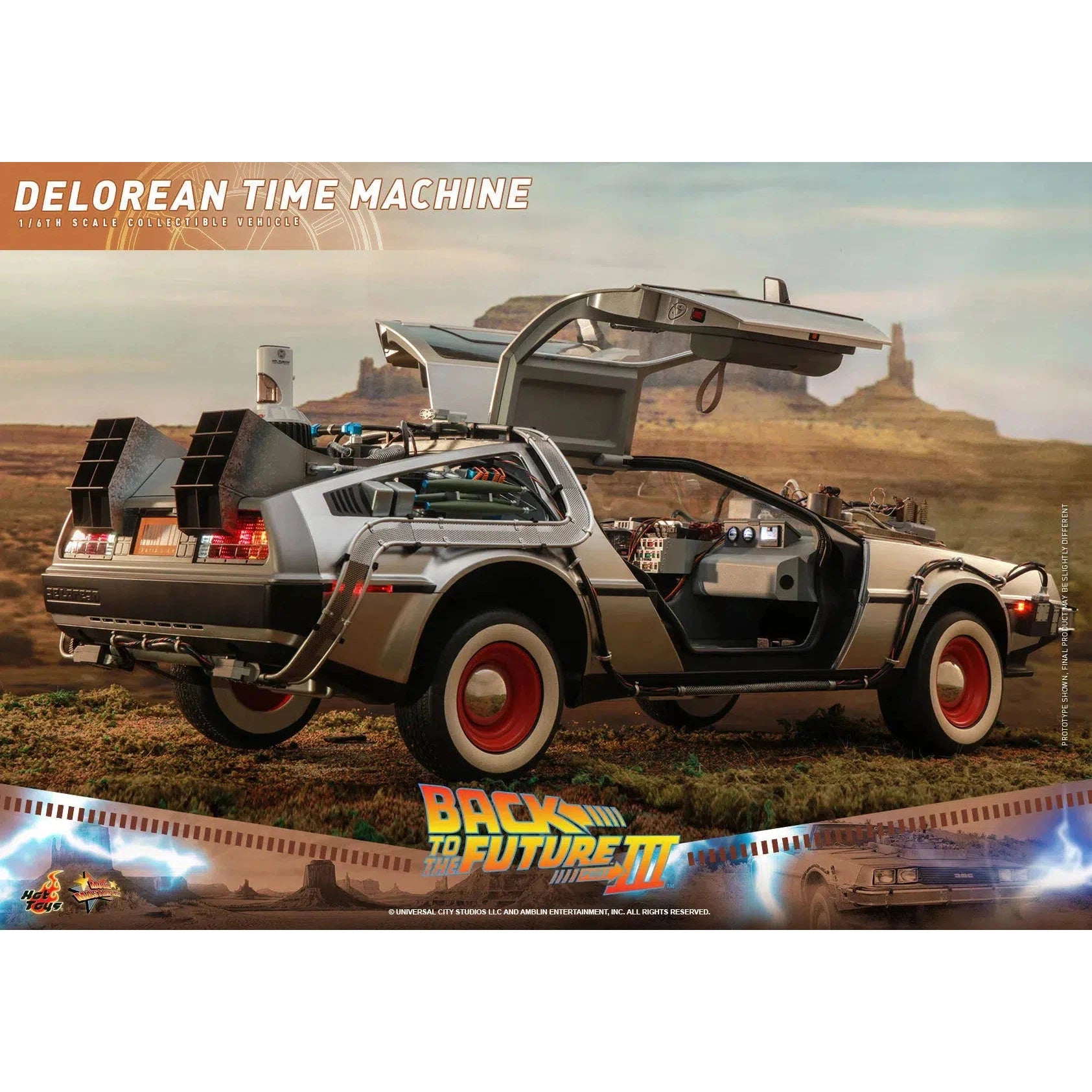 Delorean Time Machine: Back To The Future Part III: Hot Toys Hot Toys
