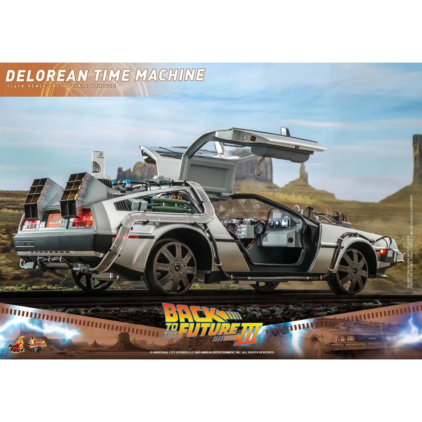 Delorean Time Machine: Back To The Future Part III: Hot Toys Hot Toys