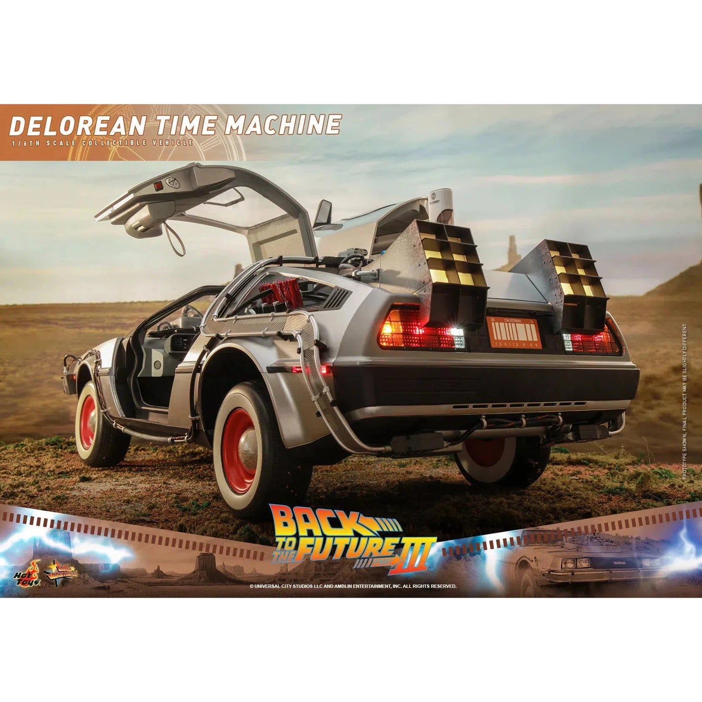 Delorean Time Machine: Back To The Future Part III: Hot Toys Hot Toys