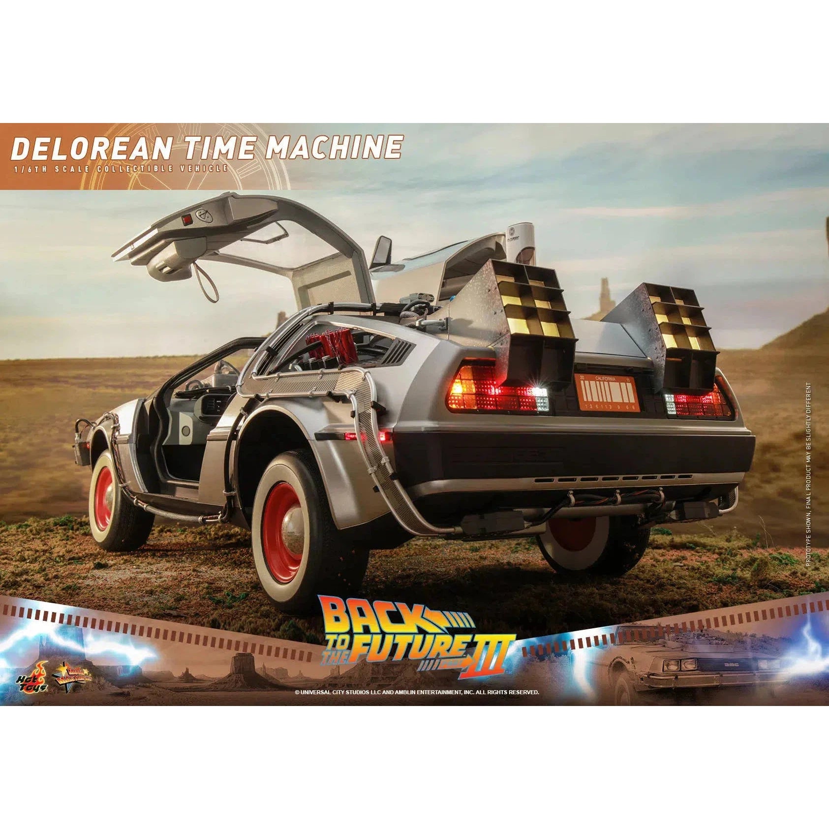 Delorean Time Machine: Back To The Future Part III: Hot Toys Hot Toys
