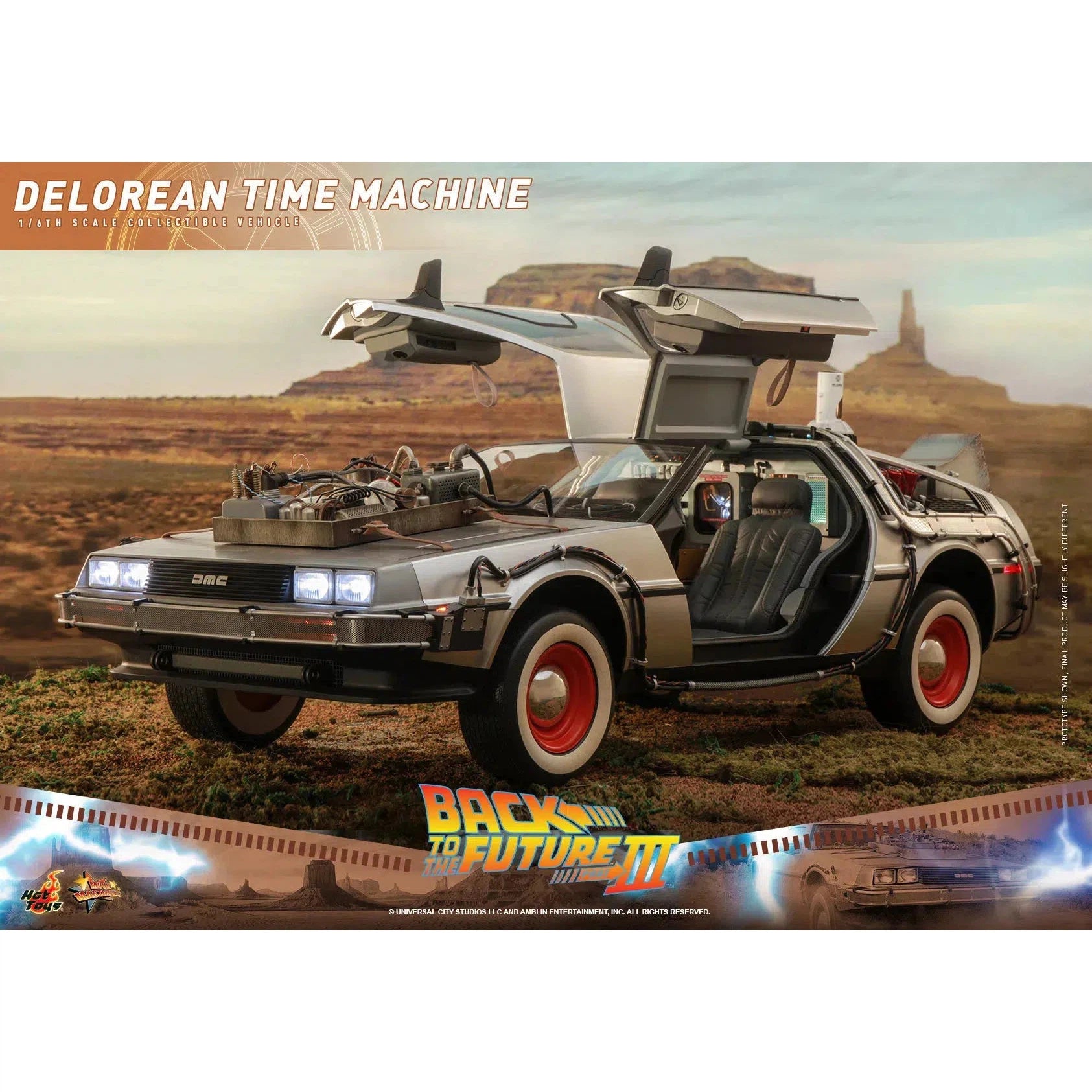Delorean Time Machine: Back To The Future Part III: Hot Toys Hot Toys