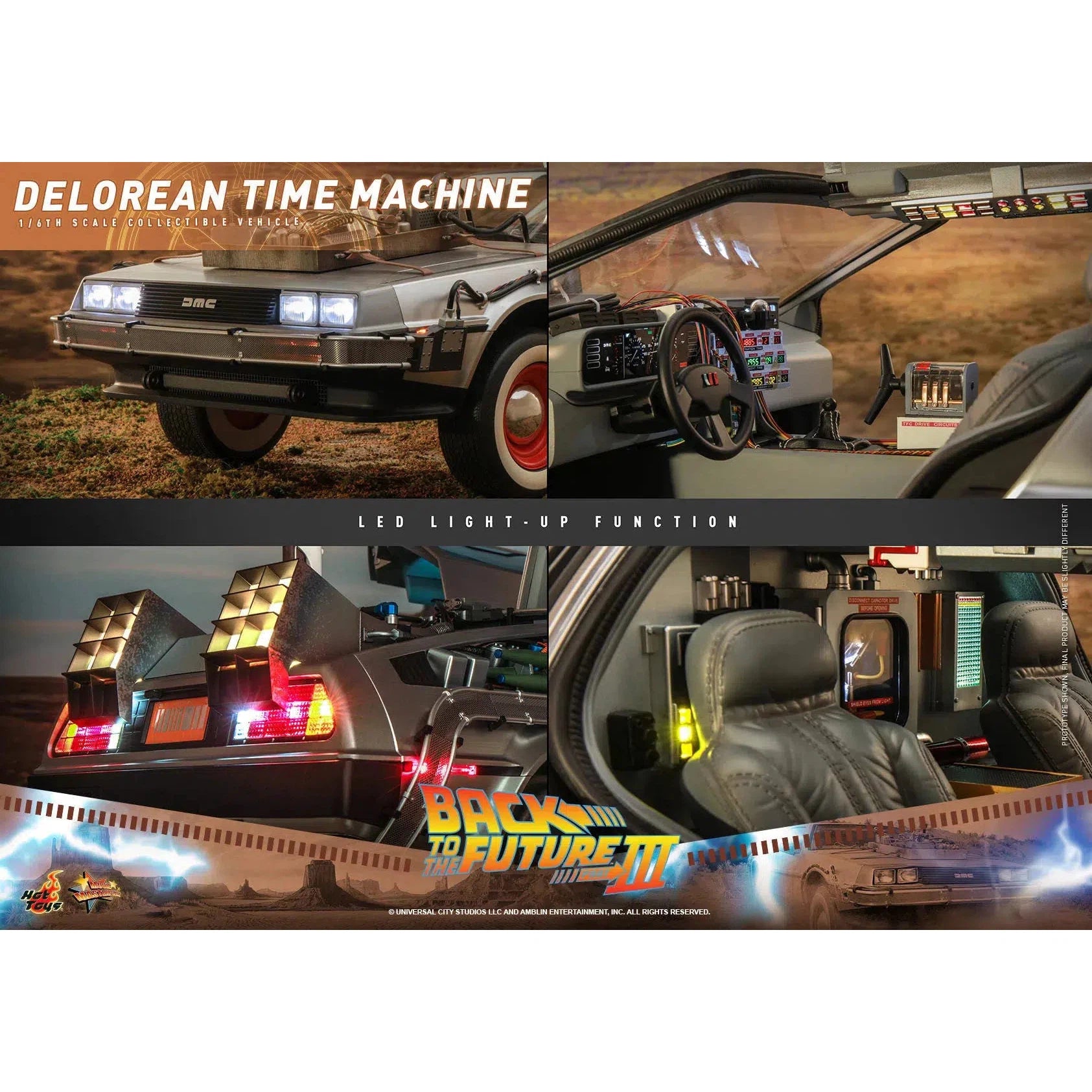 Delorean Time Machine: Back To The Future Part III: Hot Toys Hot Toys
