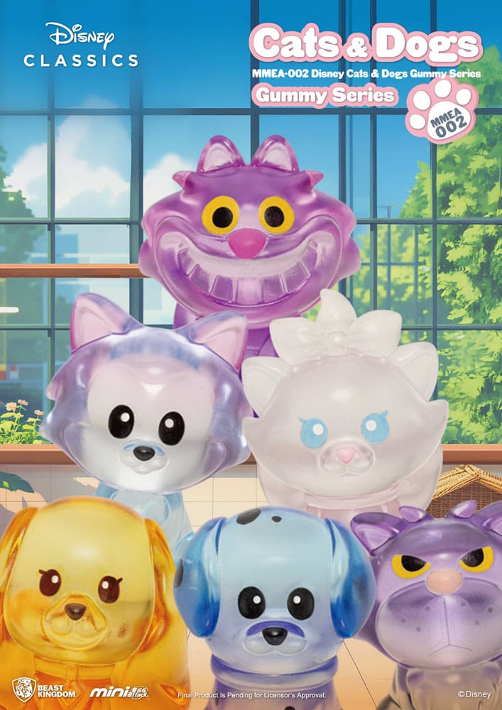 Disney Cats & Dogs Mini Egg Attack Blind Box Figures Gummy Series 3 cm Assortment 24 - Beast Kingdom Toys Mini-figures, Blind Boxes
