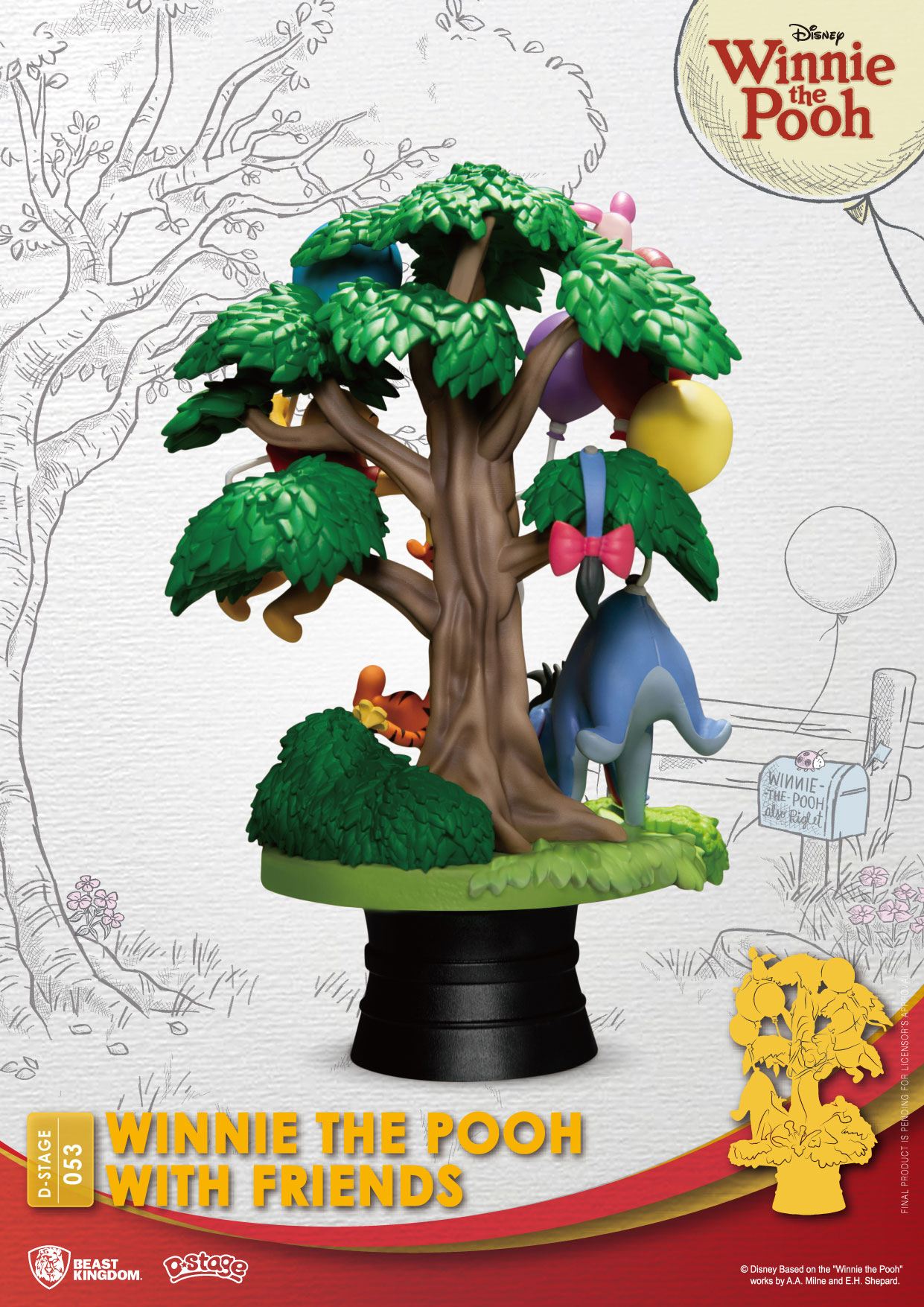 Disney D-Stage PVC Diorama Winnie The Pooh With Friends 16 cm - Beast Kingdom Toys Dioramas