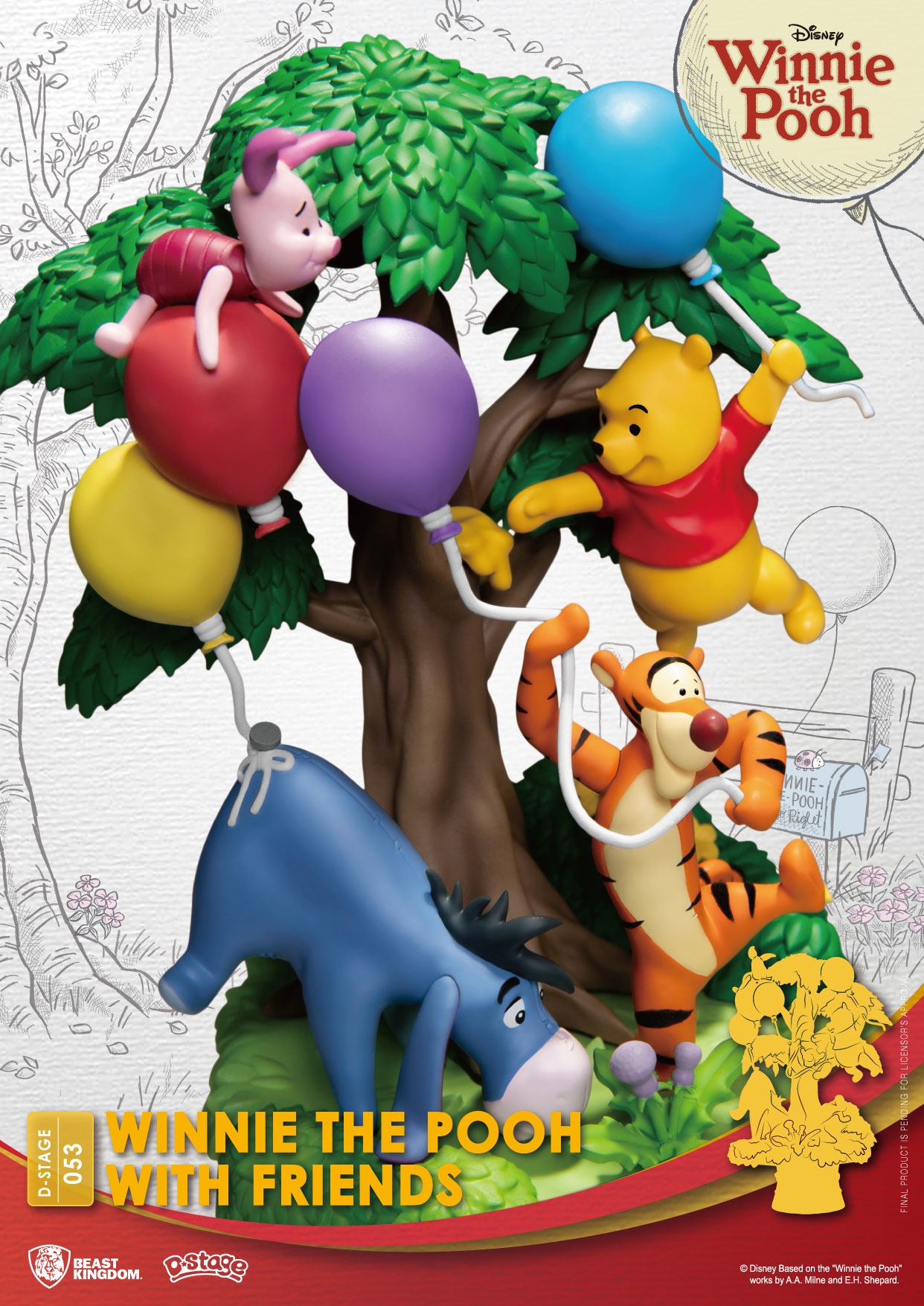 Disney: Winnie The Pooh With Friends: D-Stage Diorama - Beast Kingdom Toys Statue