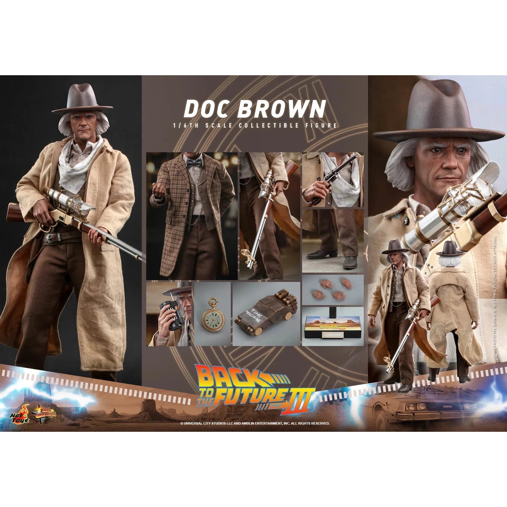 Doc Brown: Back To The Future Part III: MMS617 Hot Toys