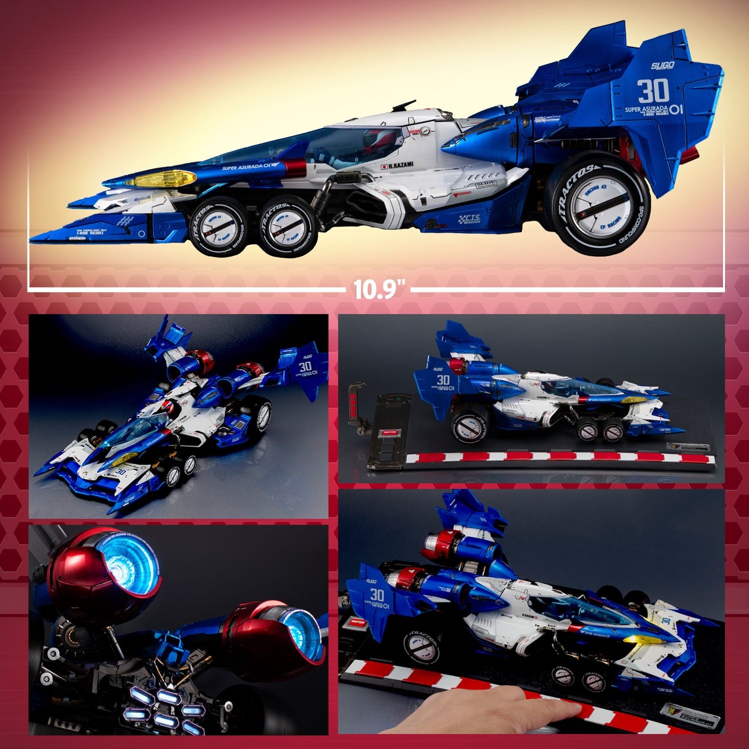 Future GPX Cyber Formula Variable Action Hi-SPEC United Future GPX Cyber Formula Super Asurada 01 ThreeZero