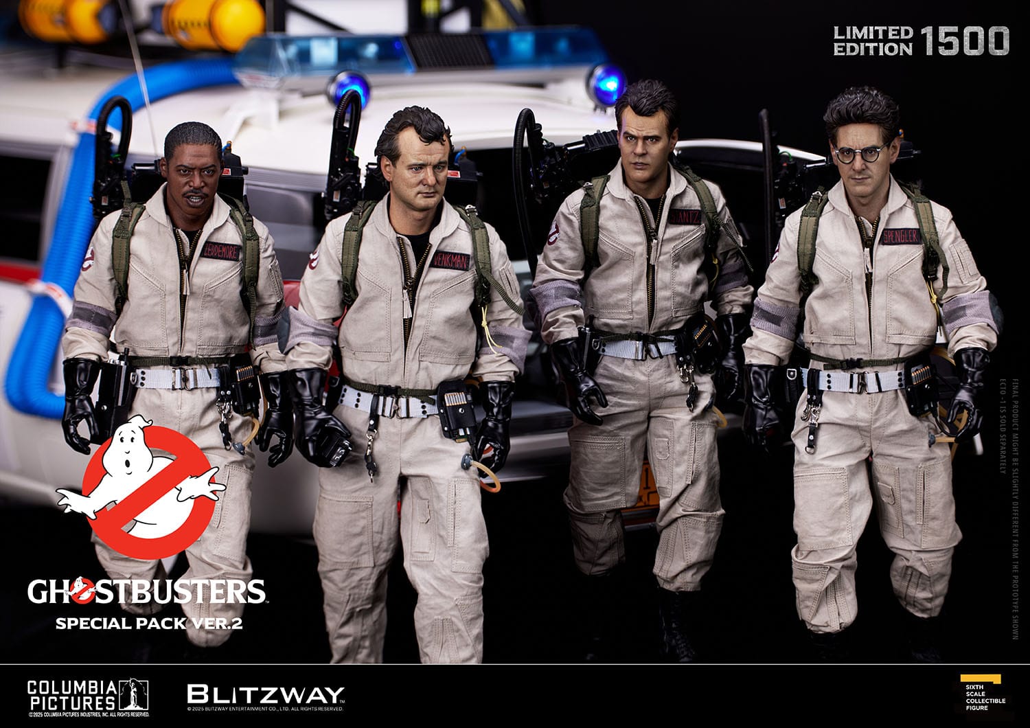 Ghostbusters: 1984: Special Pack: Venkman: Stantz: Spengler: Zeddemore: Limited Edition Set. 2.0 Blitzway