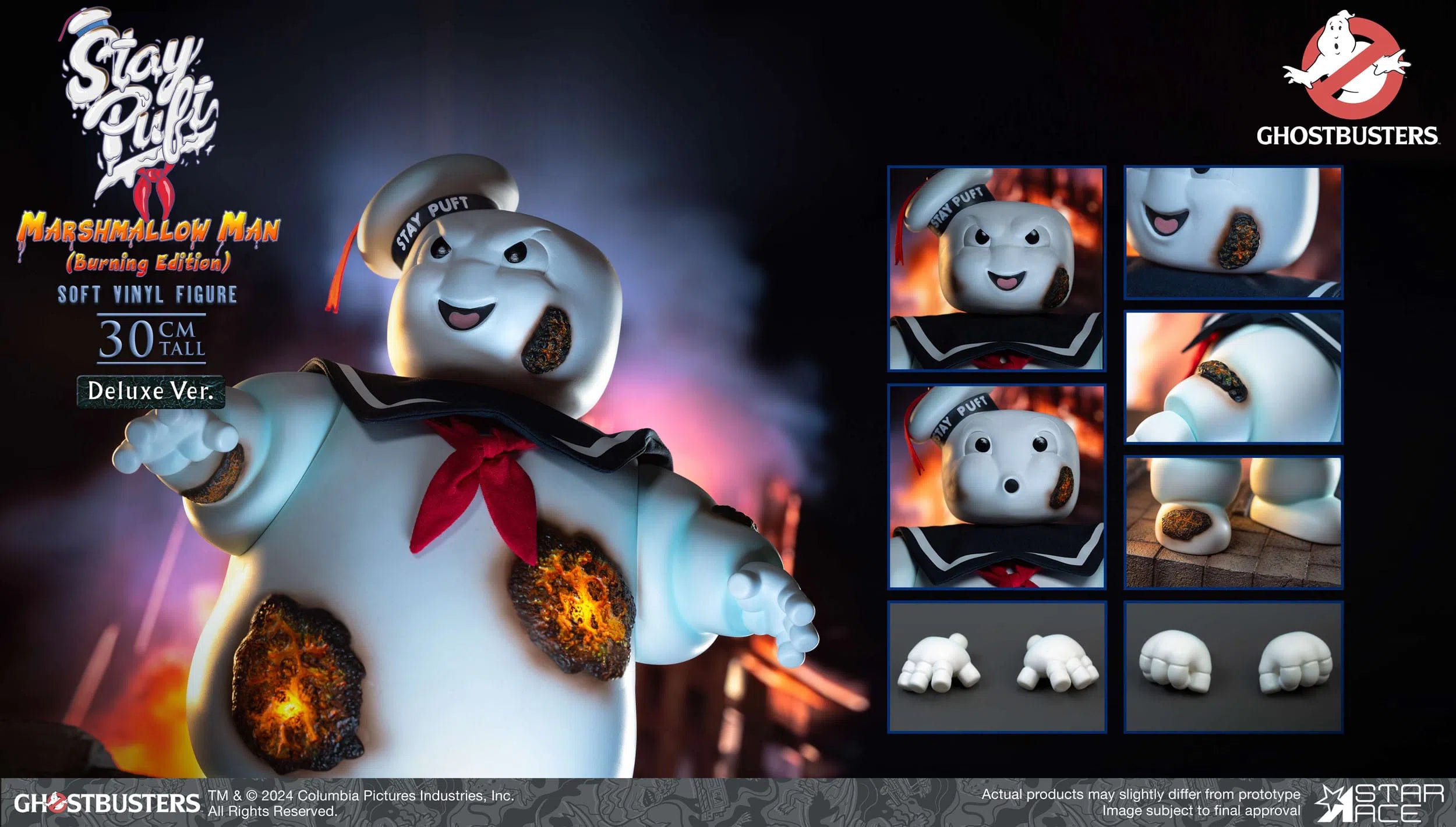 Ghostbusters: Stay Puft Marshmallow Man: Burning Deluxe Edition: Vinyl Figure Star Ace