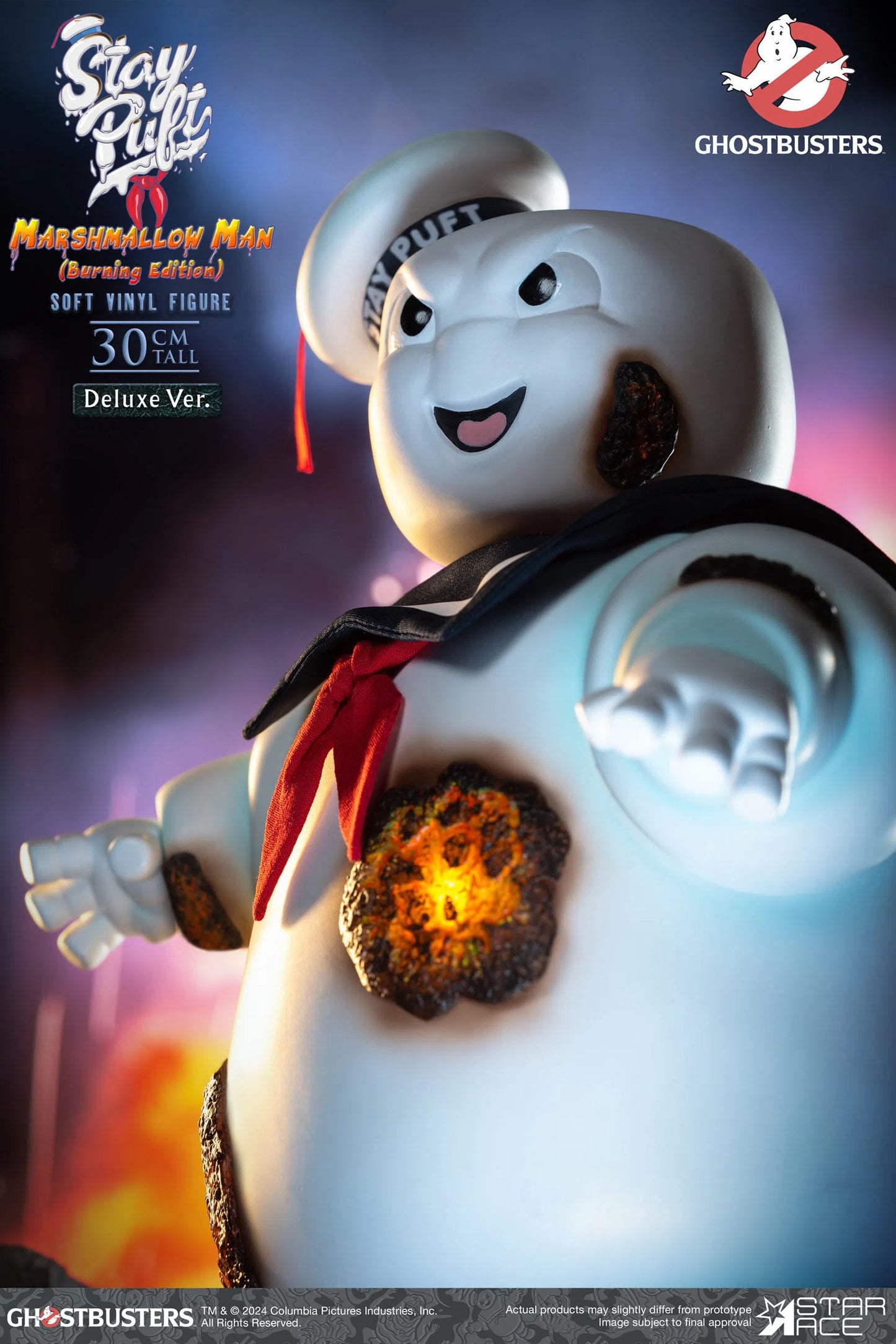 Ghostbusters: Stay Puft Marshmallow Man: Burning Deluxe Edition: Vinyl Figure Star Ace