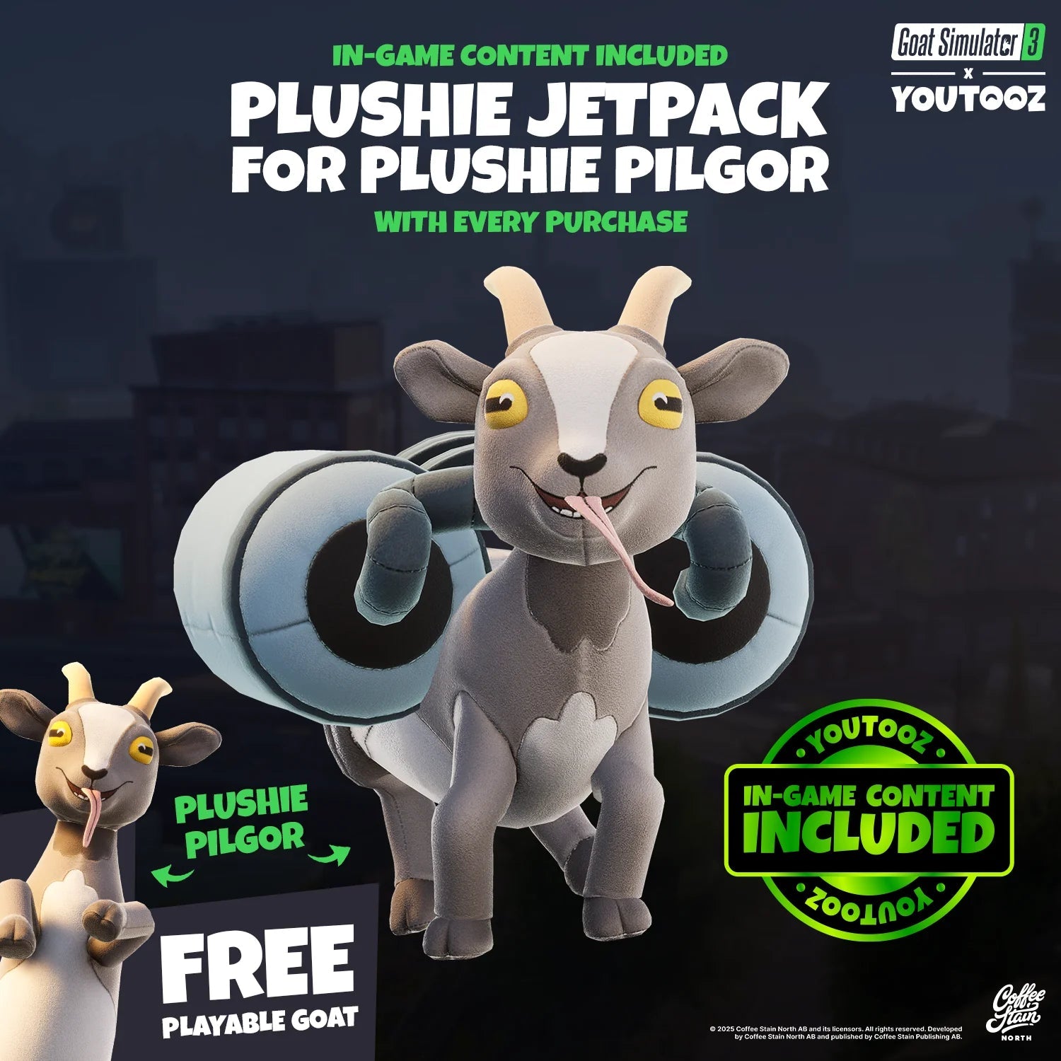 Goat Simulator: Goat Plush: 9": YouTooz YouTooz