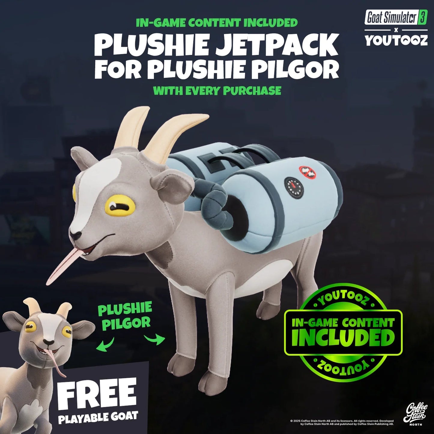 Goat Simulator: Goat Plush: 9": YouTooz YouTooz