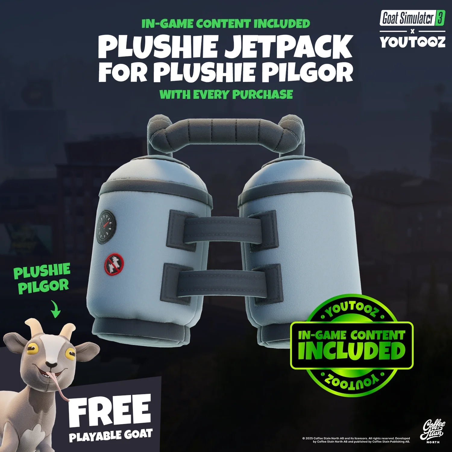Goat Simulator: Goat Plush: 9": YouTooz YouTooz