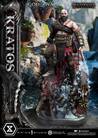 God of War: Ragnarok Real Elite Masterline Series Statue 1/3 Kratos Ultimate Version 95 cm - Prime 1 Studio Statues
