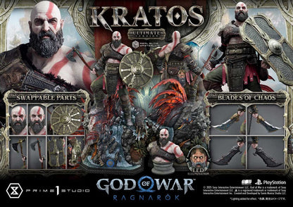 God of War: Ragnarok Real Elite Masterline Series Statue 1/3 Kratos Ultimate Version 95 cm - Prime 1 Studio Statues