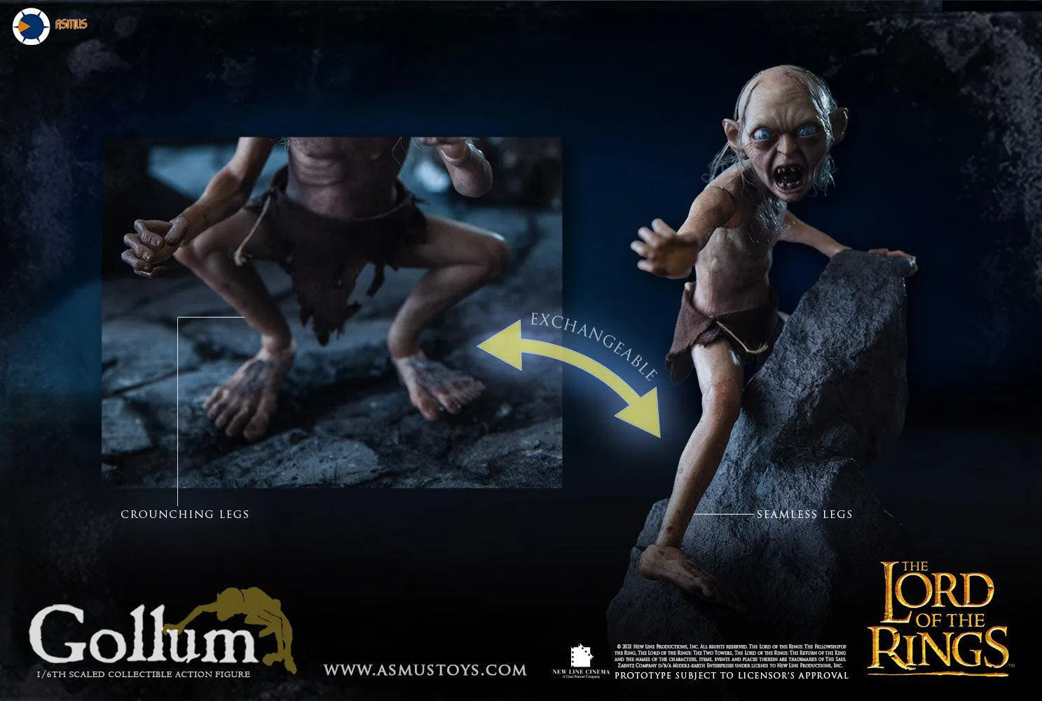 Gollum and Sméagol: Double Pack: Lord Of The Rings: Luxury Edition: Asmus: LOTR30LUX Asmus Toys
