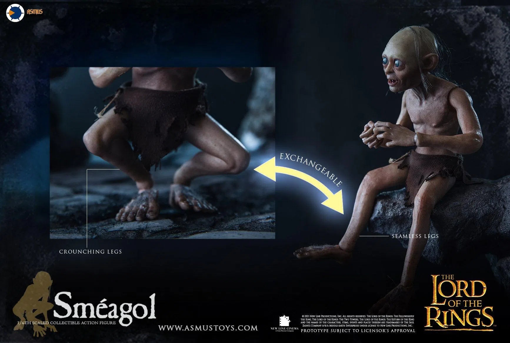 Gollum and Sméagol: Double Pack: Lord Of The Rings: Luxury Edition: Asmus: LOTR30LUX Asmus Toys
