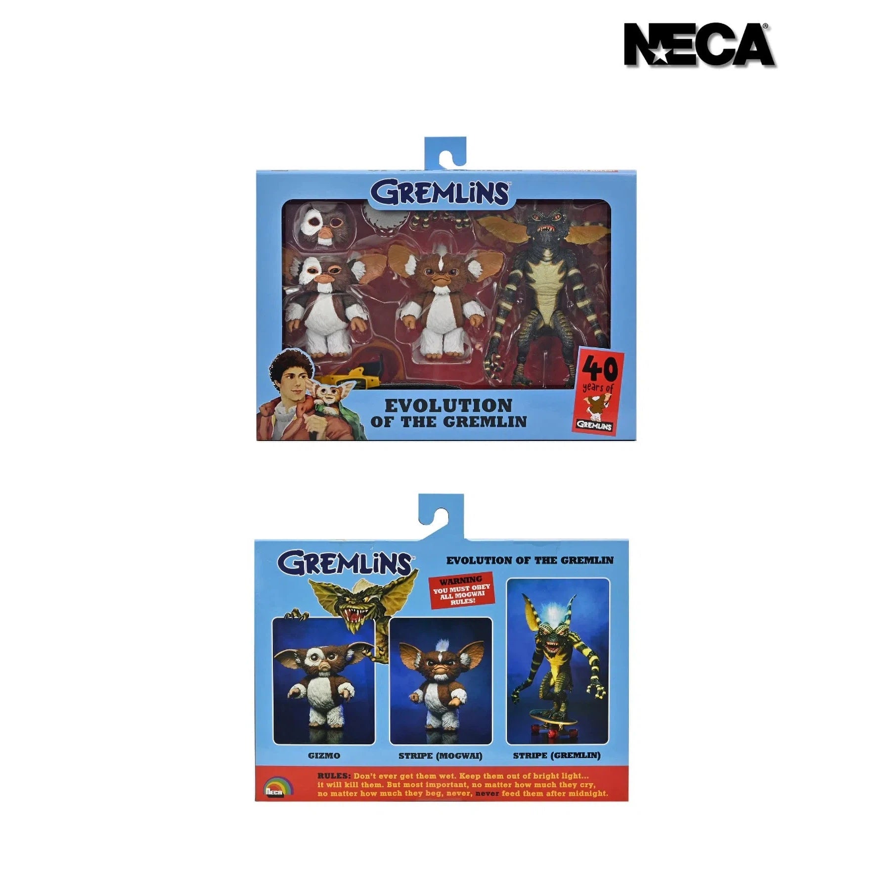 Gremlins: Evolution of the Gremlin: 40th Anniversary Box Set: 7" Action Figure Set Neca