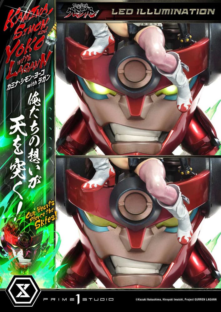 Gurren Lagann Ultimate Premium Masterline Series Statue 1/4 Kamina, Simon & Yoko with Lagann Deluxe Bonus Version 9 - Prime 1 Studio Statues