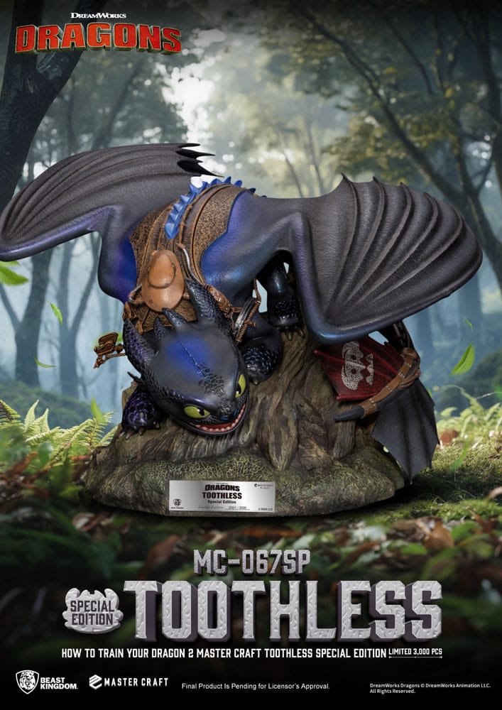 How To Train Your Dragon 2: Toothless: Master Craft Statue - Beast Kingdom Toys Statue