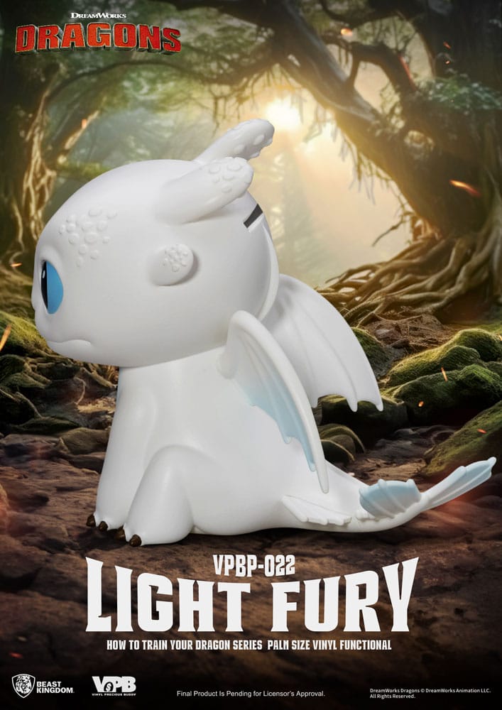 How To Train Your Dragon: Light Fury: Vinyl Piggy Bank - Beast Kingdom Toys Piggy Bank