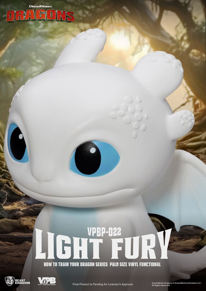 How To Train Your Dragon Piggy Vinyl Bank Light Fury - Beast Kingdom Toys Banks