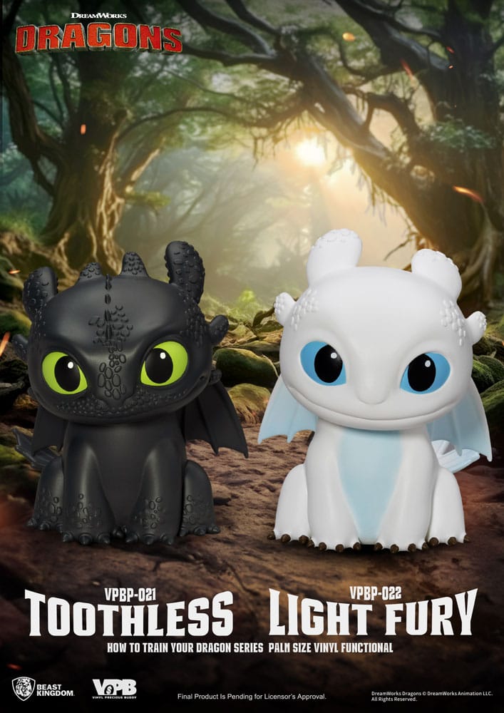 How To Train Your Dragon Piggy Vinyl Bank Light Fury - Beast Kingdom Toys Banks