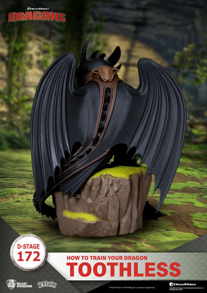 How To Train Your Dragon: Toothless: D-Stage Diorama Statue - Beast Kingdom Toys Statue