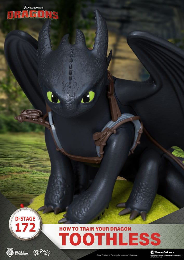 How To Train Your Dragon: Toothless: D-Stage Diorama Statue - Beast Kingdom Toys Statue