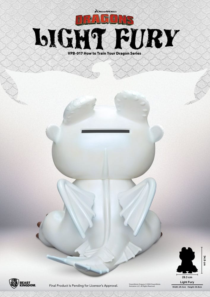 How to Train Your Dragon: Light Fury: Funktional Vinyl Figure - Beast Kingdom Toys Piggy Bank