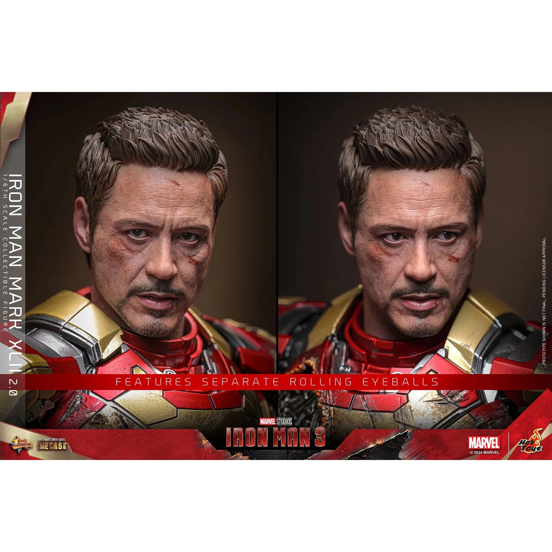 Iron Man 3: Iron Man Mark XLII (2.0): Deluxe: Marvel: Diecast: Hot Toys Hot Toys