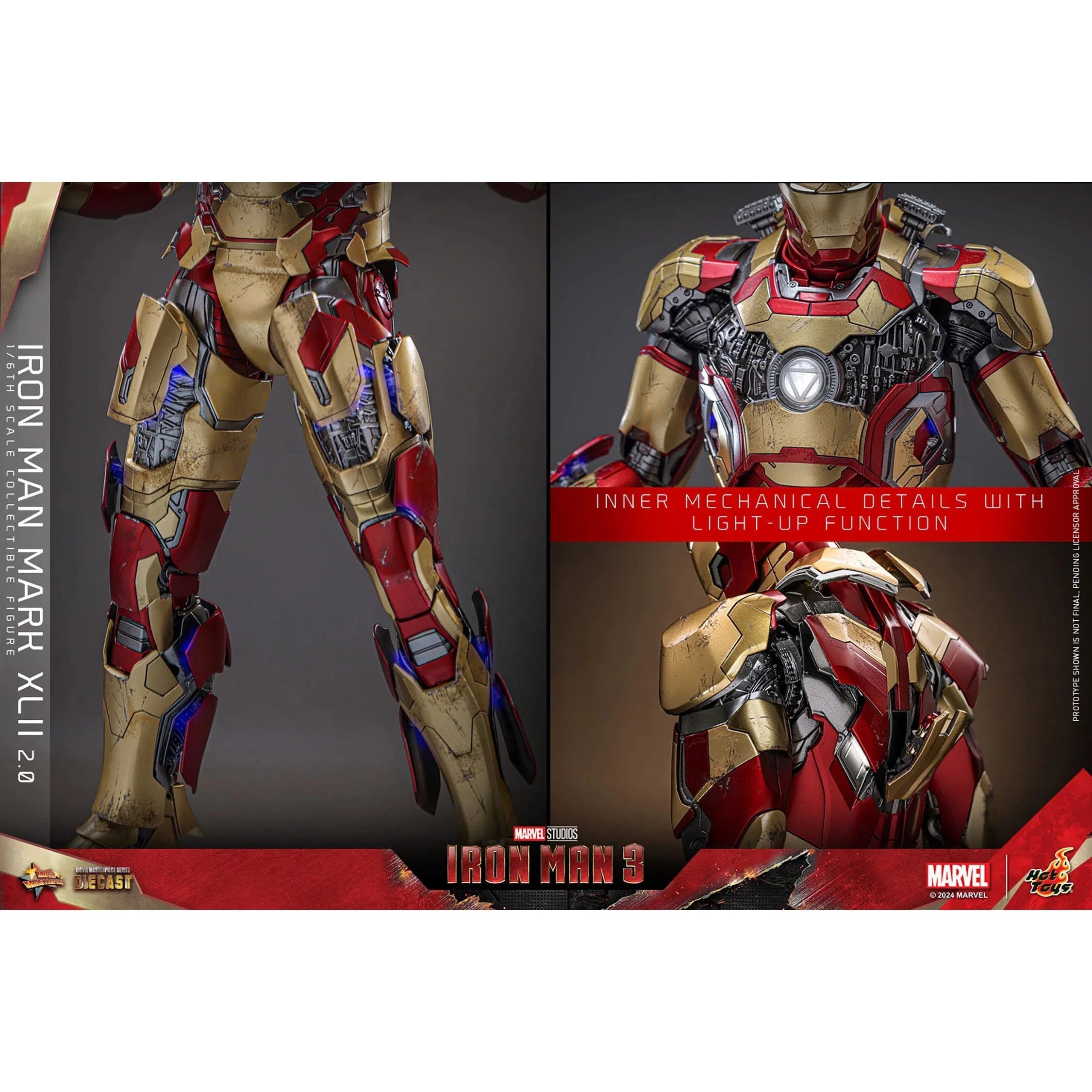 Iron Man 3: Iron Man Mark XLII (2.0): Deluxe: Marvel: Diecast: Hot Toys Hot Toys