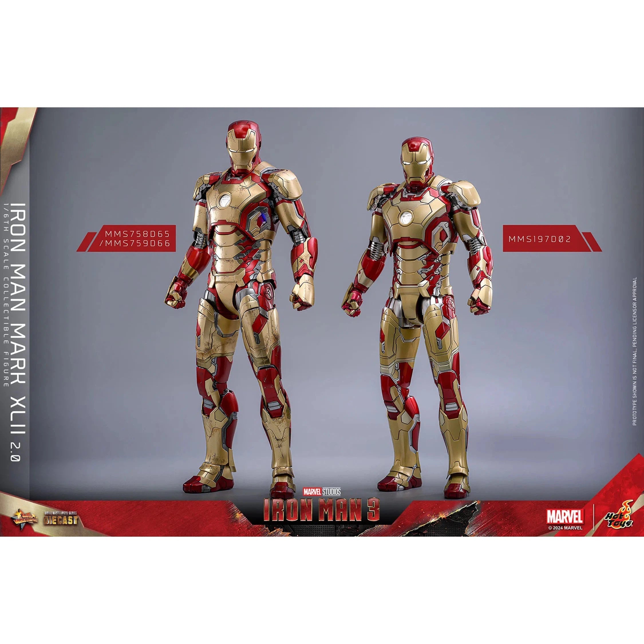 Iron Man 3: Iron Man Mark XLII (2.0): Deluxe: Marvel: Diecast: Hot Toys Hot Toys