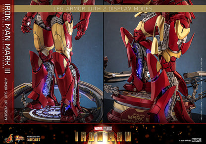 Iron Man: Iron Man Mark III (Suit Up Armor Version): 1/6th Action Figure - Hot Toys Action Figure