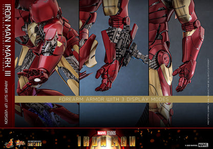 Iron Man: Iron Man Mark III (Suit Up Armor Version): 1/6th Action Figure - Hot Toys Action Figure