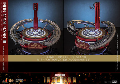 Iron Man: Iron Man Mark III (Suit Up Armor Version): 1/6th Action Figure - Hot Toys Action Figure