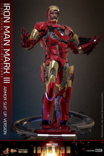 Iron Man: Iron Man Mark III (Suit Up Armor Version): 1/6th Action Figure - Hot Toys Action Figure