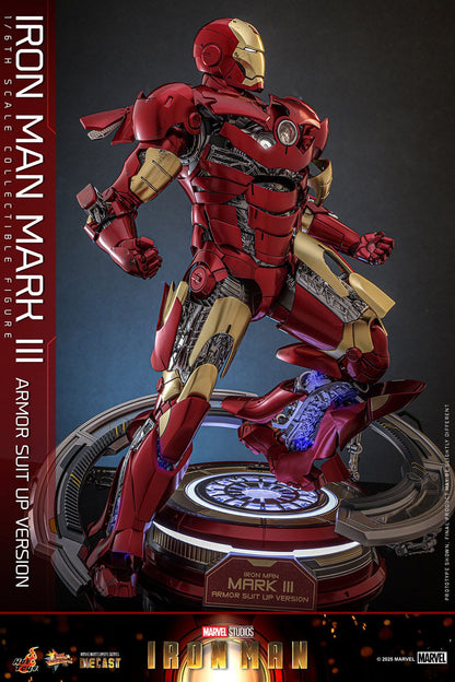 Iron Man: Iron Man Mark III (Suit Up Armor Version): 1/6th Action Figure - Hot Toys Action Figure