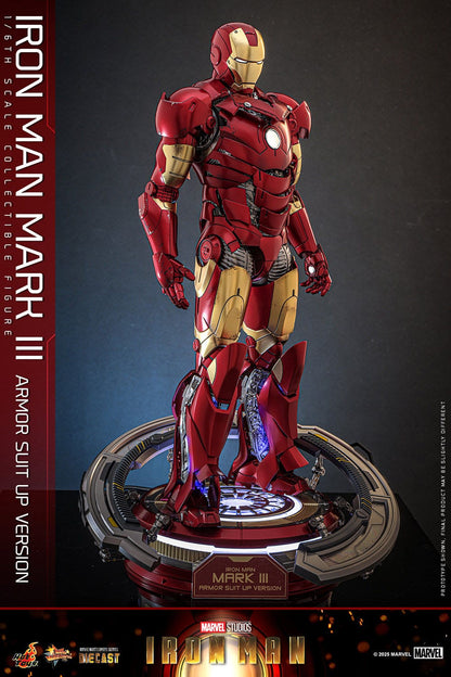 Iron Man: Iron Man Mark III (Suit Up Armor Version): 1/6th Action Figure - Hot Toys Action Figure