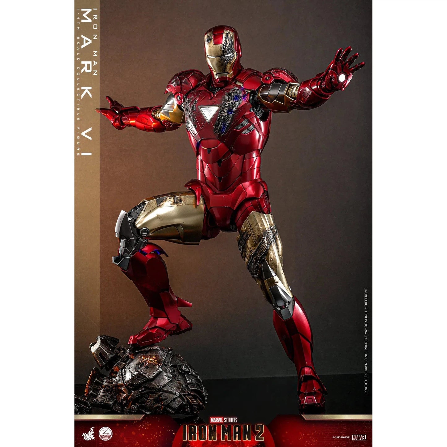 Iron Man MK VI: Iron Man 2: Marvel: Quarter Scale by Hot Toys – Action Figure, [scale], UK stockist Planet Action Figures
