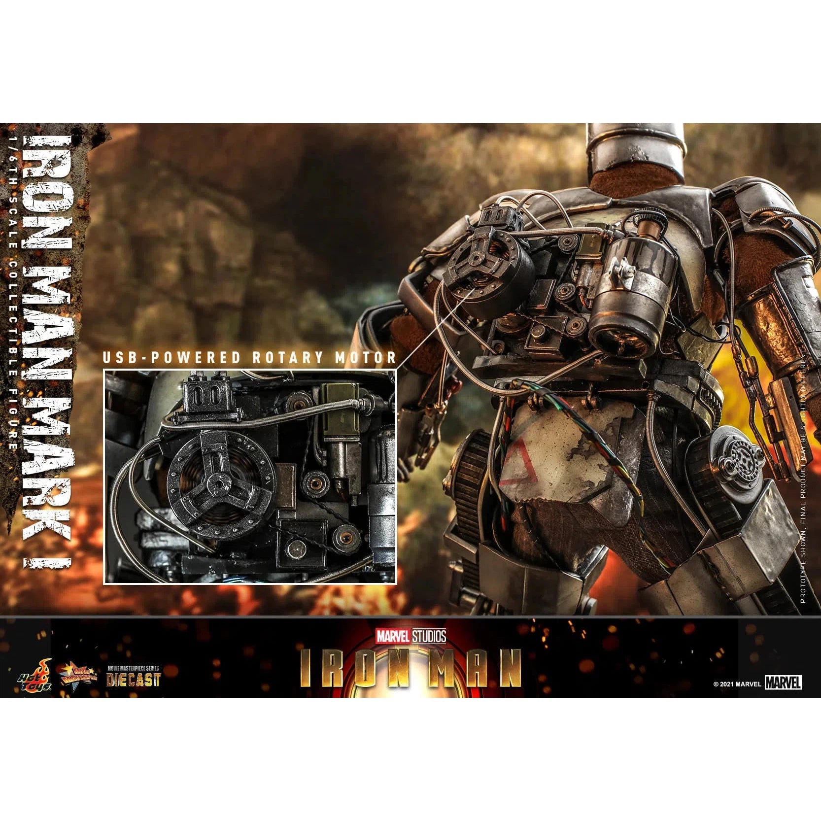 Iron Man: MK1: Iron Man 1: Diecast: Marvel: MMS605D40 by Hot Toys – Action Figure, [scale], UK stockist Planet Action Figures