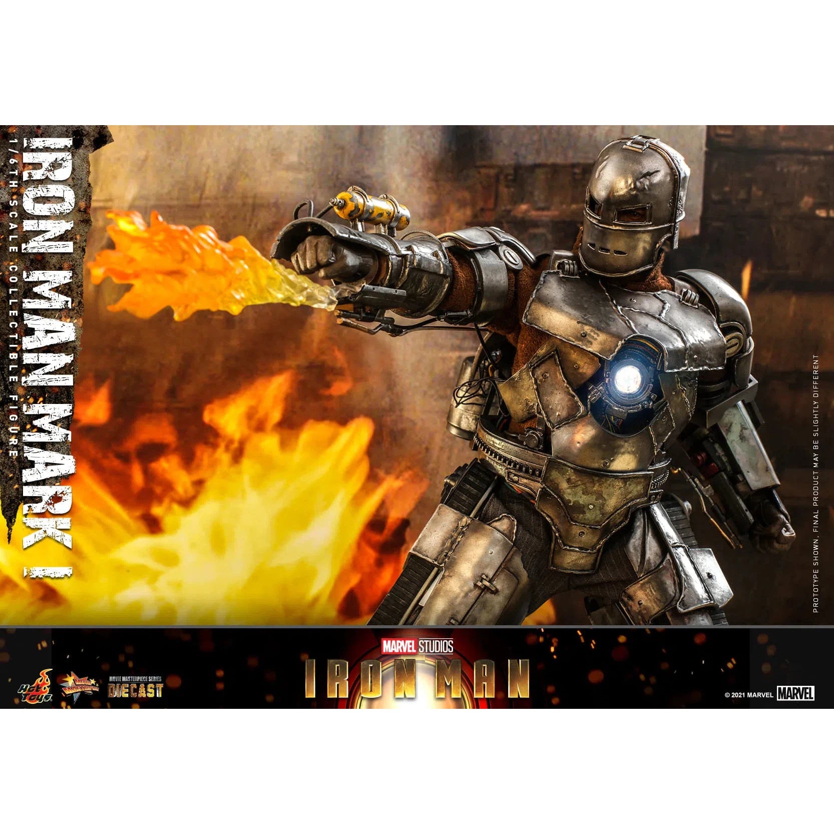 Iron Man: MK1: Iron Man 1: Diecast: Marvel: MMS605D40 by Hot Toys – Action Figure, [scale], UK stockist Planet Action Figures