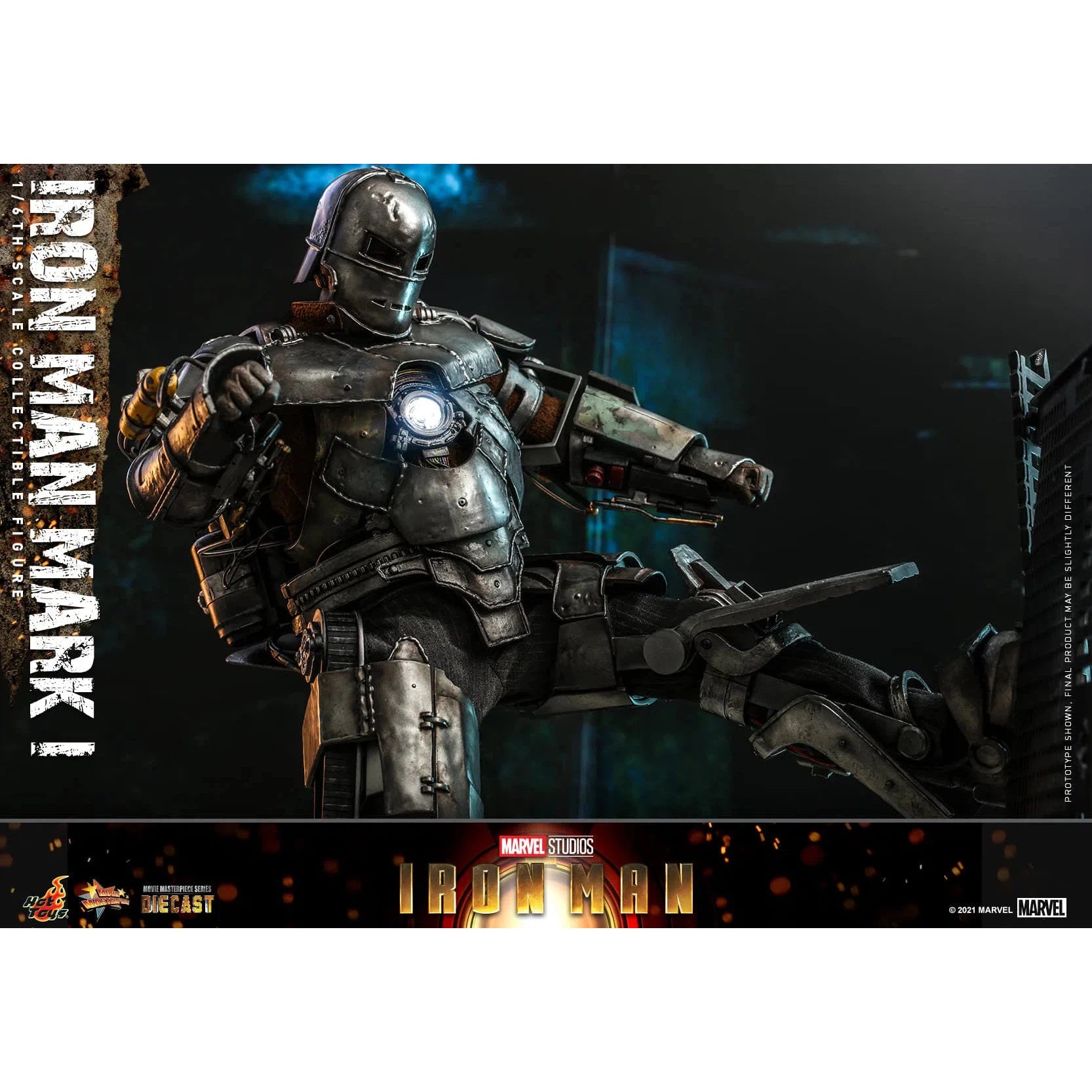 Iron Man: MK1: Iron Man 1: Diecast: Marvel: MMS605D40 by Hot Toys – Action Figure, [scale], UK stockist Planet Action Figures