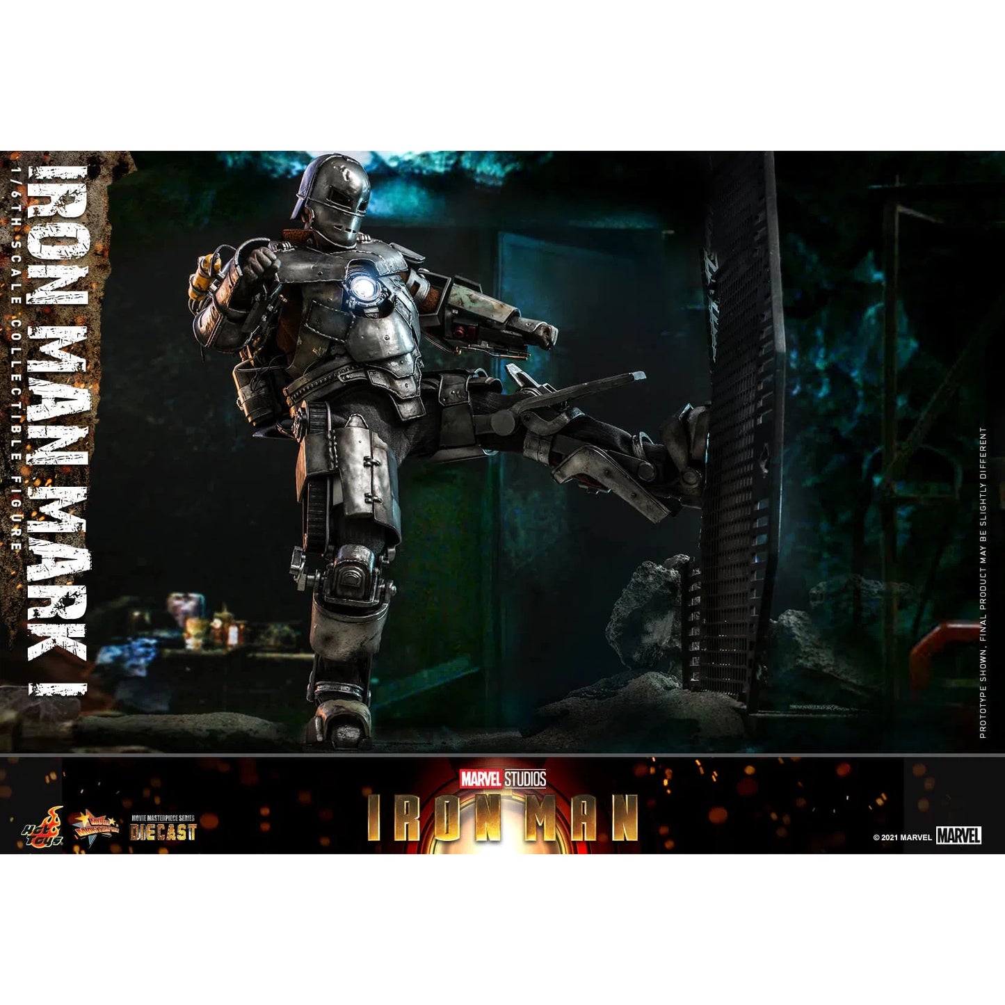 Iron Man: MK1: Iron Man 1: Diecast: Marvel: MMS605D40 by Hot Toys – Action Figure, [scale], UK stockist Planet Action Figures