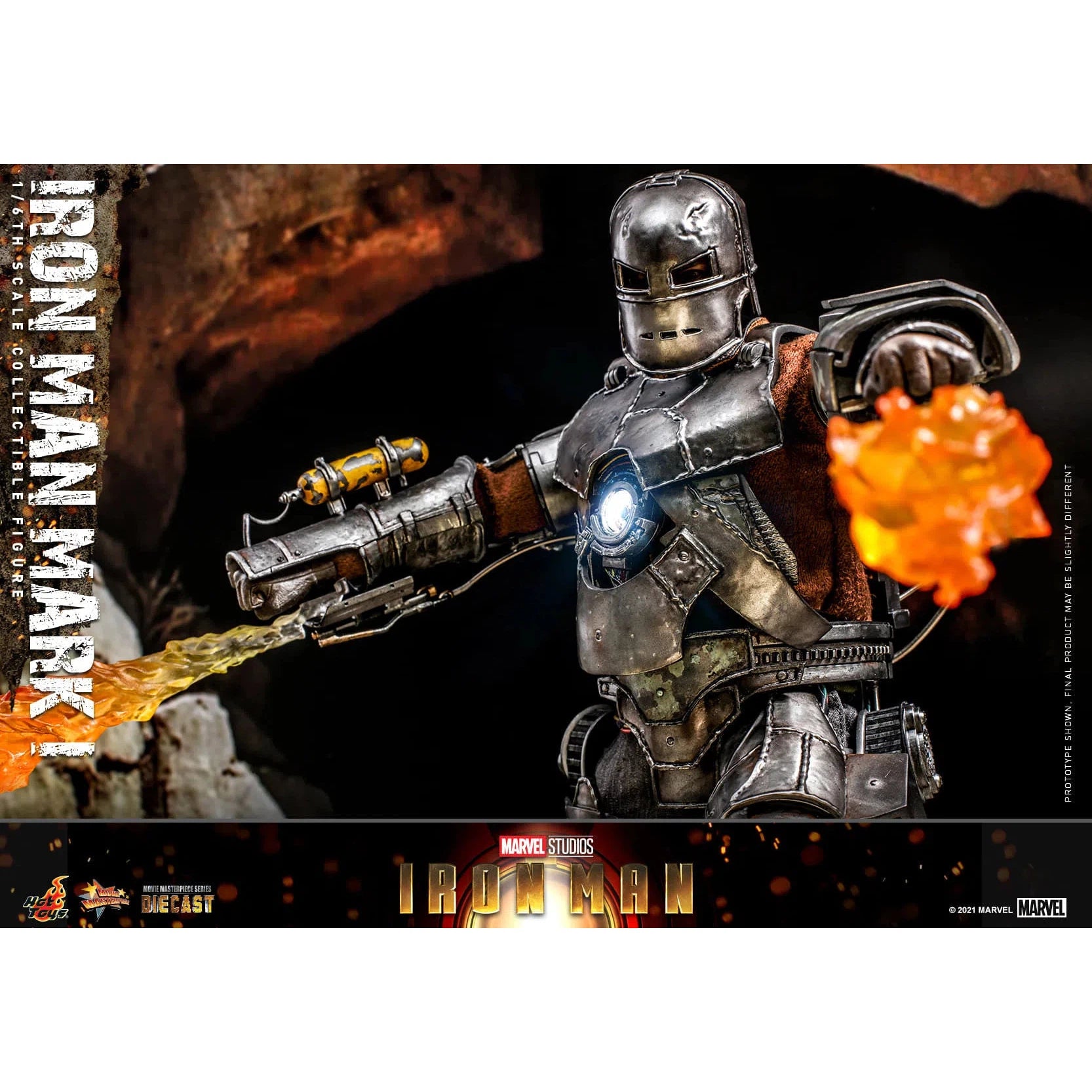 Iron Man: MK1: Iron Man 1: Diecast: Marvel: MMS605D40 by Hot Toys – Action Figure, [scale], UK stockist Planet Action Figures