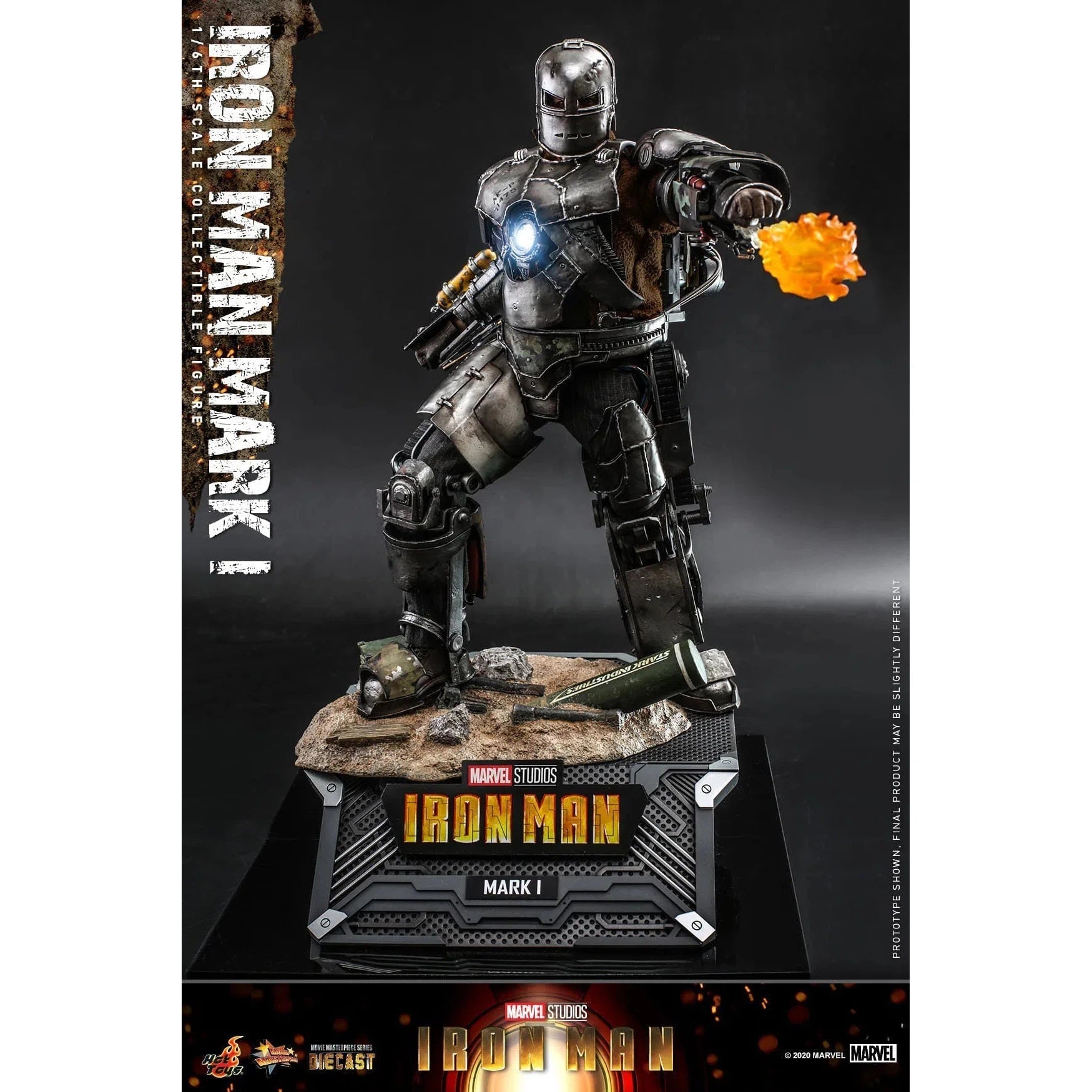 Iron Man: MK1: Iron Man 1: Diecast: Marvel: MMS605D40 by Hot Toys – Action Figure, [scale], UK stockist Planet Action Figures